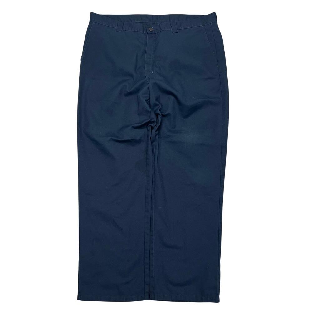 Dickies 857 Navy Blue Work Pants Mens 40x32 Straight Leg Twill Chinos Dark Navy - Picture 2 of 6